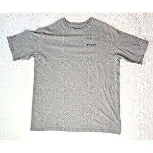 Patagonia Mens Responsibili-tee Tshirt Sze L Grey Regular Fit Blended Fabric EUC